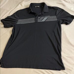 Travis Mathew Black Polo with Gray Accents